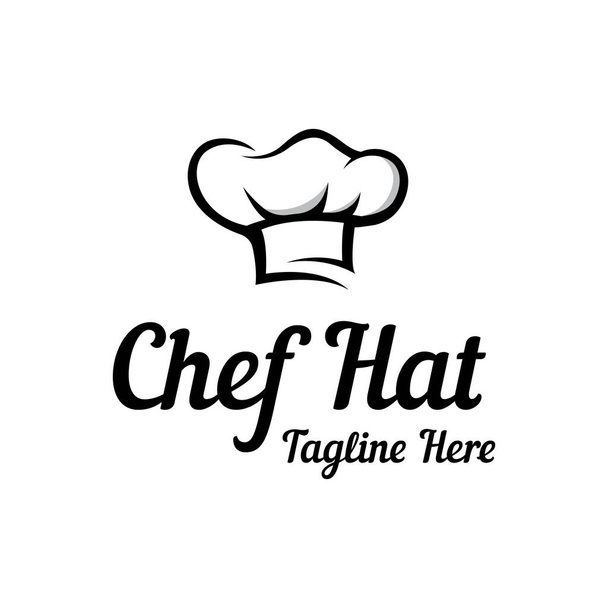 Profesjonalny kucharz lub szef kuchni kapelusz szablon.Logo dla biznesu, kucharz domu i restauracja kucharz. - Wektor, obraz