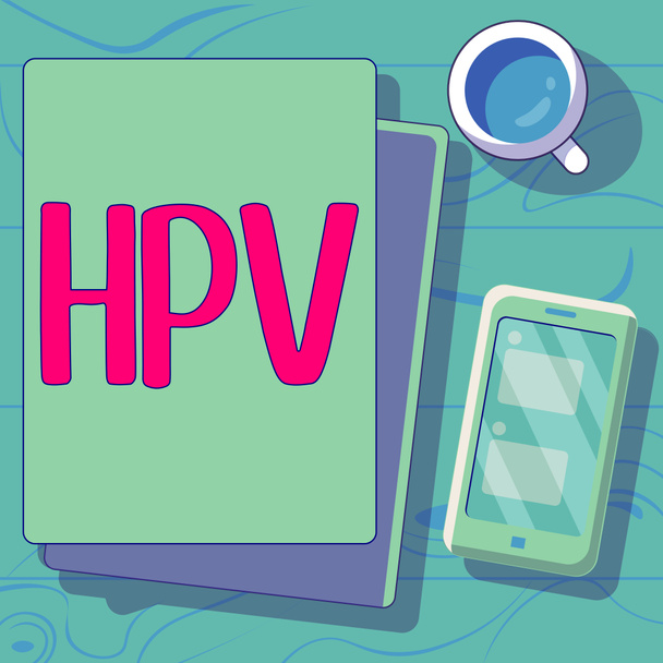 Texto que muestra inspiración Hpv, Enfoque empresarial Grupo de virus que afectan la piel y las membranas húmedas - Foto, Imagen