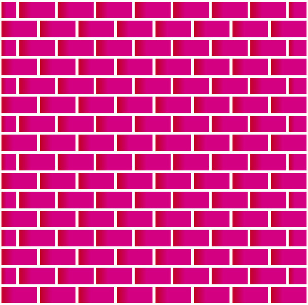 明るいピンクのレンガベクトルの壁の背景. - ベクター画像