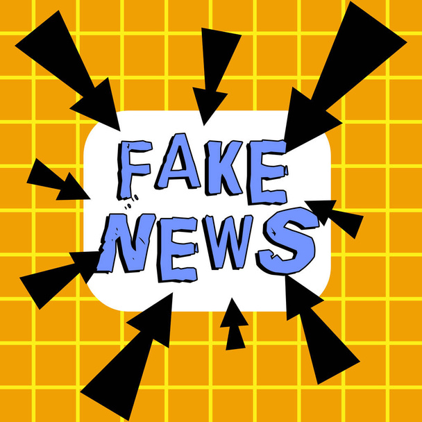 Рукописний знак Фальшиві новини, Огляд бізнесу Надання інформації людям, які не відповідають медіа
 - Фото, зображення