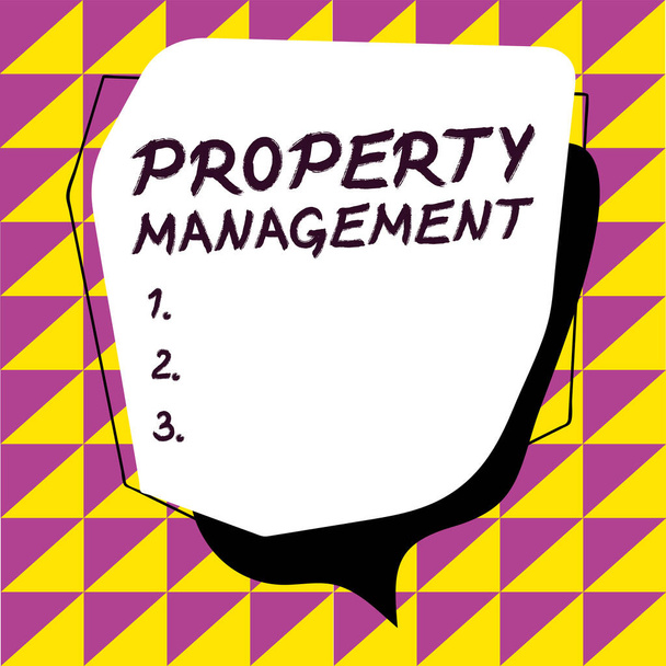 Kézírás szöveg Property Management, konceptuális fotó Felügyelete ingatlan megőrzött értéke létesítmény - Fotó, kép