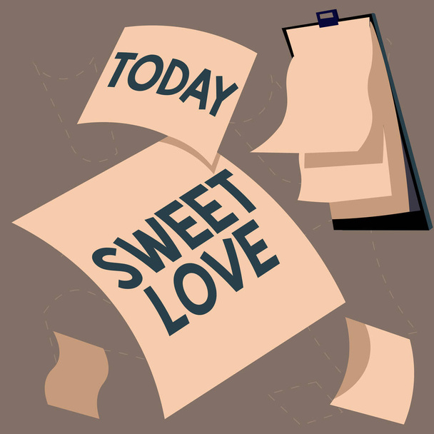 Teksti osoittaa inspiraatiota Sweet Love, Sana Kirjoitettu Otsikko rakastetulle henkilölle Hyvää Ystävänpäivää - Valokuva, kuva