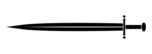 Векторна ілюстрація силуету меча
 - Вектор, зображення