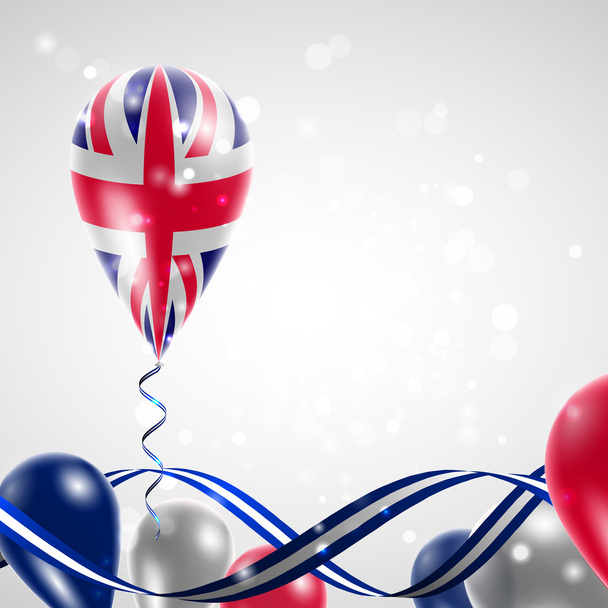 Vlajka Spojeného království na balónek - Vektor, obrázek