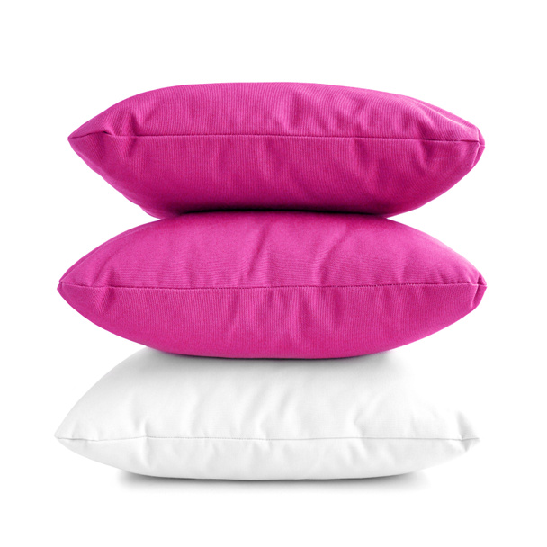 Cuscini - pila di tre cuscini su sfondo bianco
 - Foto, immagini