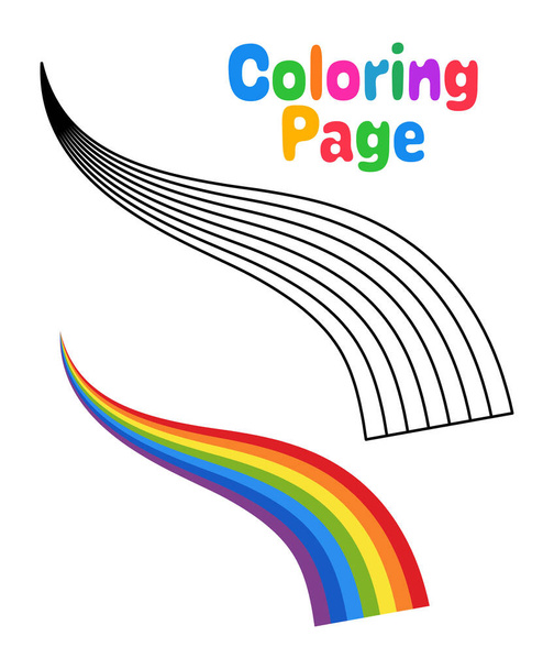 Väritys sivu Rainbow lapsille - Vektori, kuva
