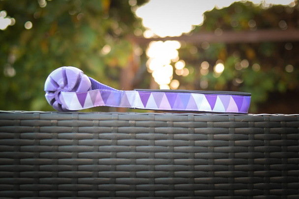 ванильно-фиолетовая игрушка для собаки. мягкая игрушка из шерсти подходит для каждой собаки и кошки - Фото, изображение