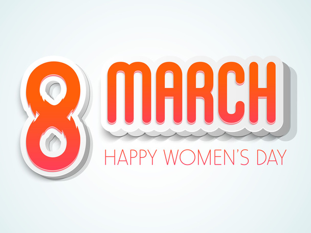 3D text for Happy Women's Day celebration. - Vector, Image