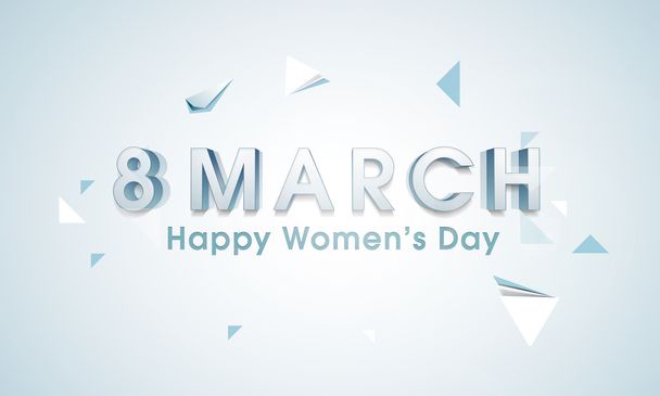Poster or banner design for Happy Women's Day. - Vector, afbeelding