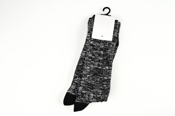 чорно-білі шкарпетки з гачками
 - Фото, зображення