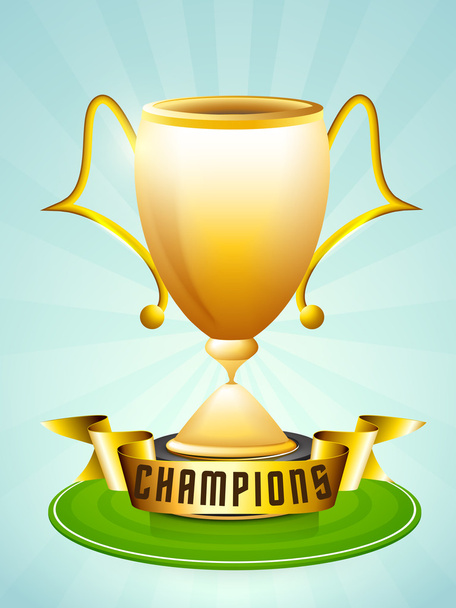 Golden trophy for Cricket Champions. - Διάνυσμα, εικόνα