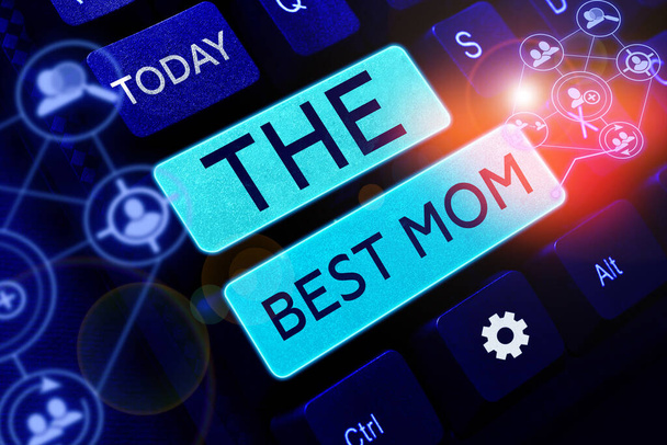 Writing displaying text The Best Mom, Business overview Appreciation for your mother love feelings compliment - Foto, Imagem