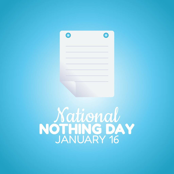 Vektorgrafik des National Nothing Day gut für National Nothing Day Feier. flache Bauweise. Flyer entwerfen, flache Abbildung. - Vektor, Bild