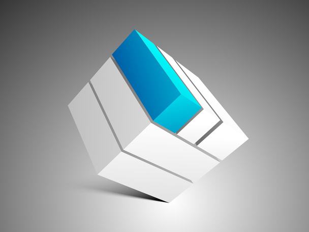 Abstract design element with block. - Wektor, obraz