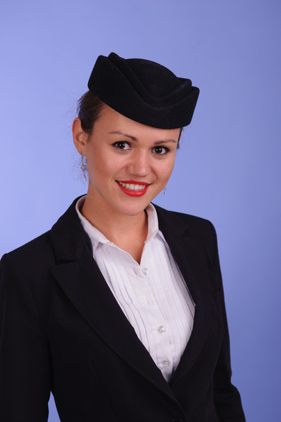 Portrait of woman stewardess - Foto, imagen