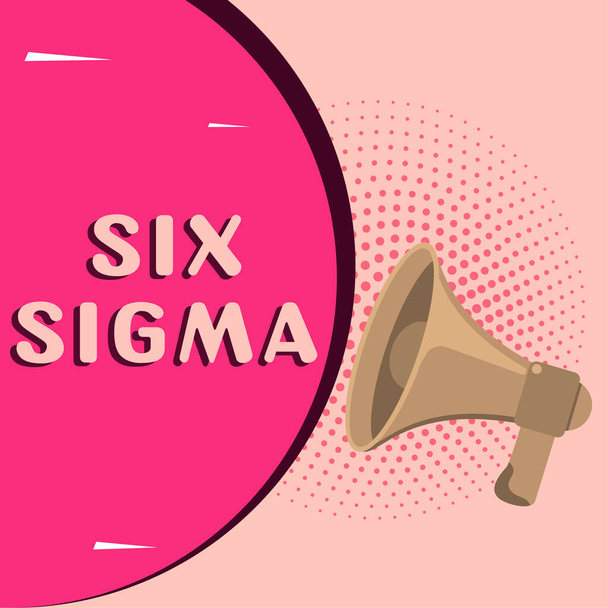 Inspiráció bemutató jel Six Sigma, Üzleti koncepció menedzsment technikák javítása üzleti folyamatok - Fotó, kép