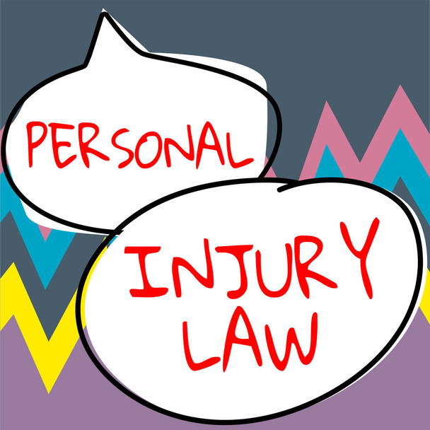 Inspiration showing sign Personal Injury Law, Conceptual photo being hurt or injured inside work environment - Foto, immagini