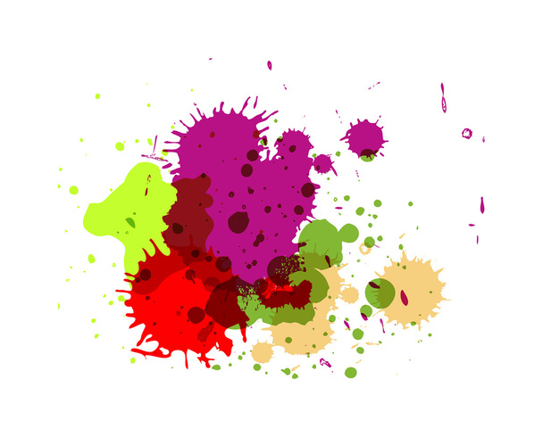 Αφηρημένη χρώματος χρώμα σταγόνες - Διάνυσμα, εικόνα