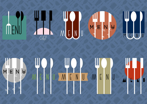 Conjunto de design elegante menu restaurante
 - Vetor, Imagem