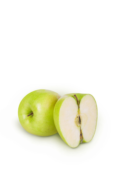 grüner Apfel und die Hälfte - Foto, Bild