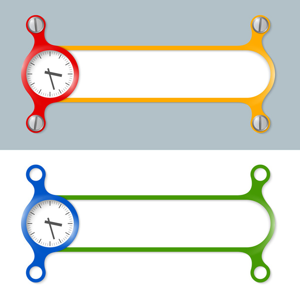 vector abstract colored frame and watches - Διάνυσμα, εικόνα