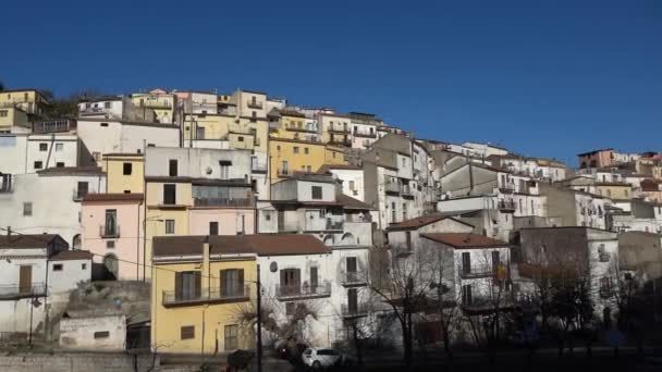  Panoramic view of Rapolla, a small rural town in southern Italy. - Felvétel, videó