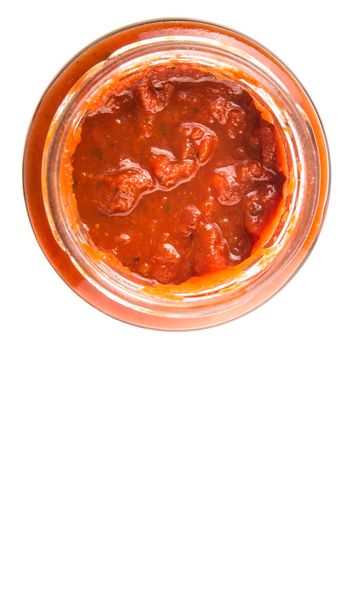 Spaghetti saus in een pot - Foto, afbeelding