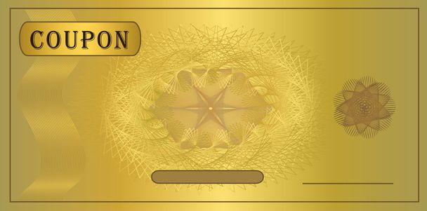 Coupon gold, template vector certificate - Vector, Image
