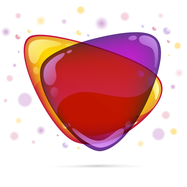 Abstract glossy glass speech bubble - Vector, Image