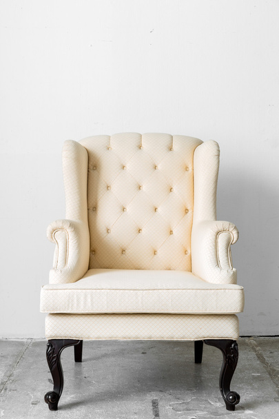 beige retro chair - Fotoğraf, Görsel