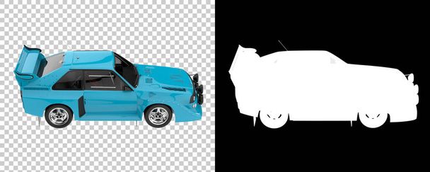 Race car isolated on background with mask. 3d rendering - illustration - Photo, Image