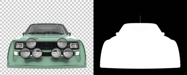 Гонка автомобиль изолирован на заднем плане с маской. 3D рендеринг - иллюстрация - Фото, изображение
