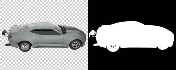 Гоночний автомобіль ізольований на фоні з маскою. 3d візуалізація - ілюстрація
 - Фото, зображення