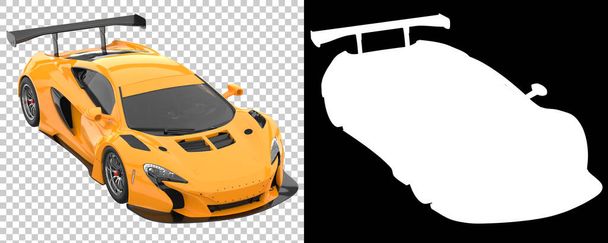 Race car isolated on background with mask. 3d rendering - illustration - Fotó, kép