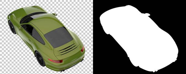 Sport car isolated on background with mask. 3d rendering - illustration - Fotografie, Obrázek