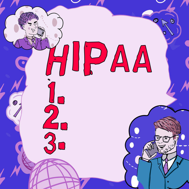 Koncepční titul Hipaa, obchodní přístup Akronym je zkratka pro odpovědnost za přenositelnost zdravotního pojištění - Fotografie, Obrázek