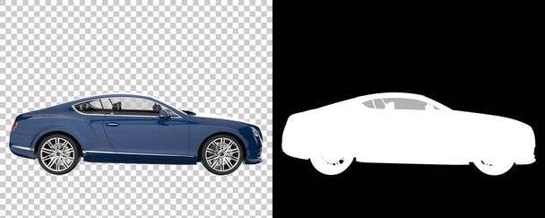Sport car on transparent background. 3d rendering - illustration - Foto, Imagem