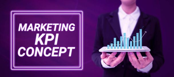 Conceptual caption Marketing Kpi Concept, Internet Concept measure efficiency of campaigns in marketing channels - Foto, Imagen