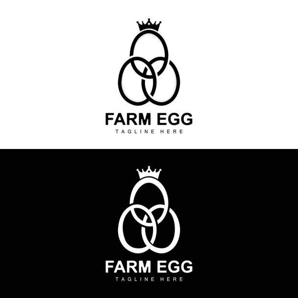 Yumurta Logosu, Yumurta Çiftliği Tasarımı, Tavuk Logosu, Asya Gıda Vektörü - Vektör, Görsel