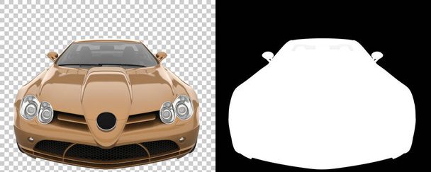 Sport car isolated on background with mask. 3d rendering - illustration - Foto, imagen