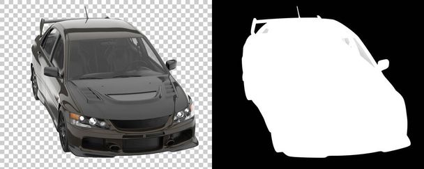 Sport car isolated on background with mask. 3d rendering - illustration - Fotografie, Obrázek