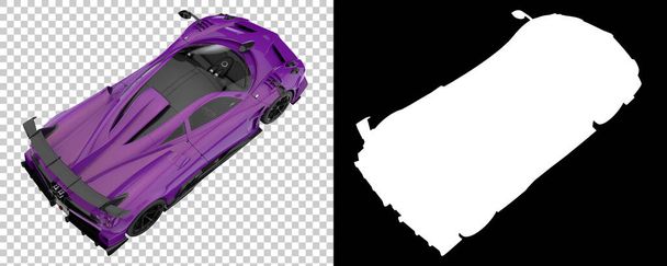 Sport car isolated on background with mask. 3d rendering - illustration - Foto, immagini