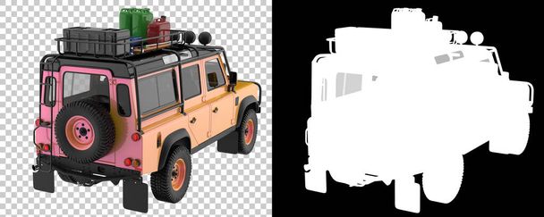 Realistic SUV isolated on background with mask. 3d rendering - illustration - Photo, Image