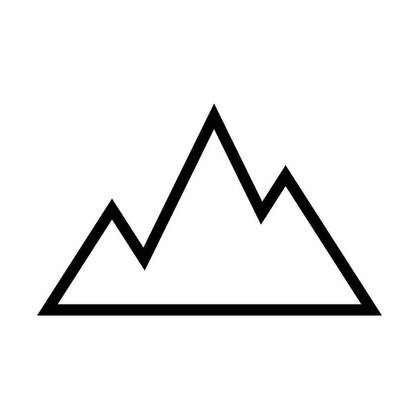 Піктограма гори, скелі та вершини. Знак ізольовано на білому тлі. Вектор EPS 10
 - Вектор, зображення