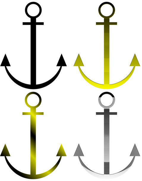 Set of anchor symbols - Vektör, Görsel