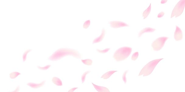 桜の花びらの風景背景 - ベクター画像