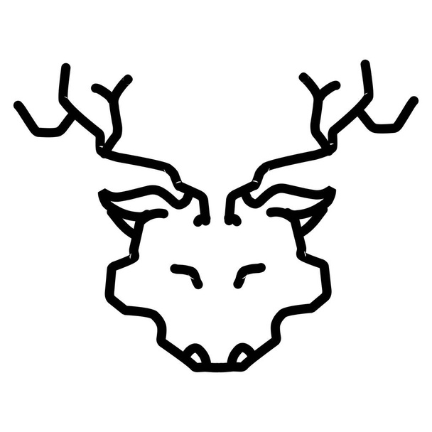 Illustratie van het ontwerp van het hertenhoofd. Perfect voor logo 's, pictogrammen, stickers - Vector, afbeelding