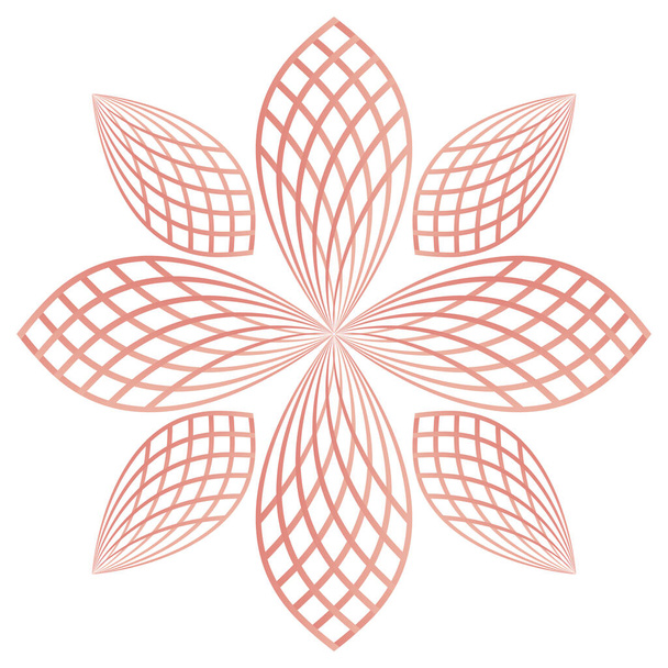 Blütenblätter, Blume Linie Ornament - Vektor, Bild