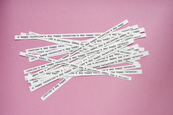 Paper strips with the text happy valentines day - Foto, Bild