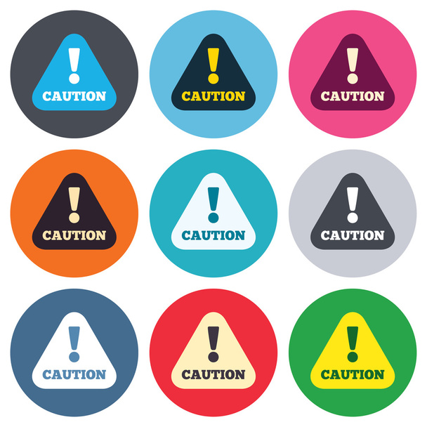 Attention caution sign icons - Vector, Image